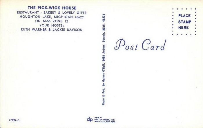 The Pick-Wick House - Old Post Card
